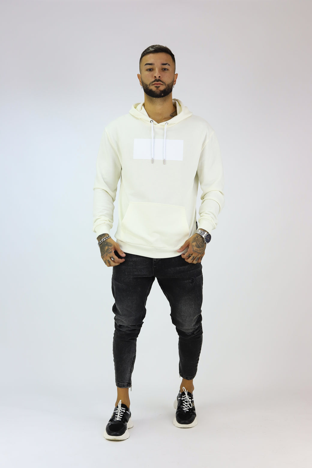 White Basic Hoodie